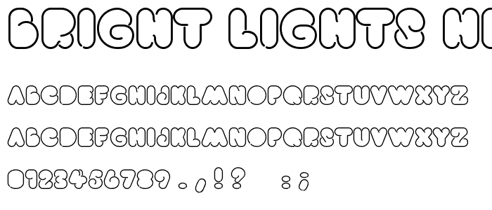 Bright Lights Heavy font